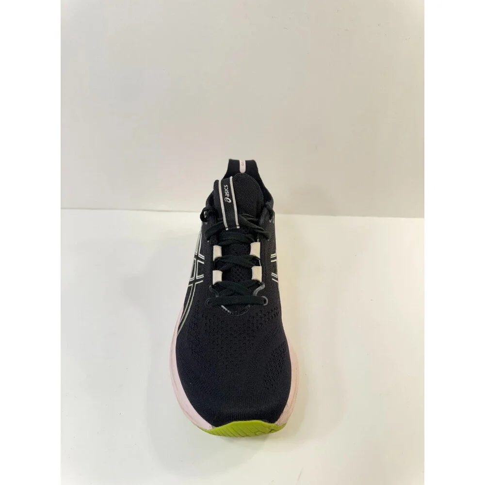 ASICS Women's Gel-Nimbus 26 Running Shoe, US 7, Black/NEON Lime